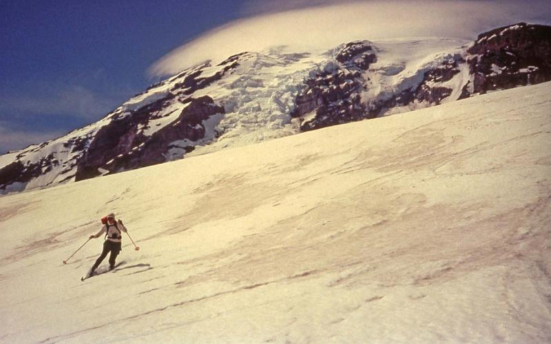Me Skiing the Muir Snowfield summer of maybe 1988.jpg